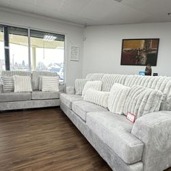 Moser Light Gray Sofa & Loveseat 