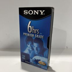 Premium Sony Brilliant Color/Sound 6 Hrs VHS VCR Tape UNUSED - CLEAN