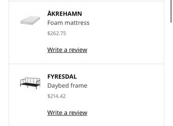 Ikea bed frame and mattress