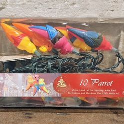 *NIB* Vintage Enchanted Forest 10 parrot lights!