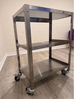 3-Tier Stainless Steel Rolling Cart