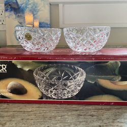 Set Of 6 24% Lead Crystal Bowls