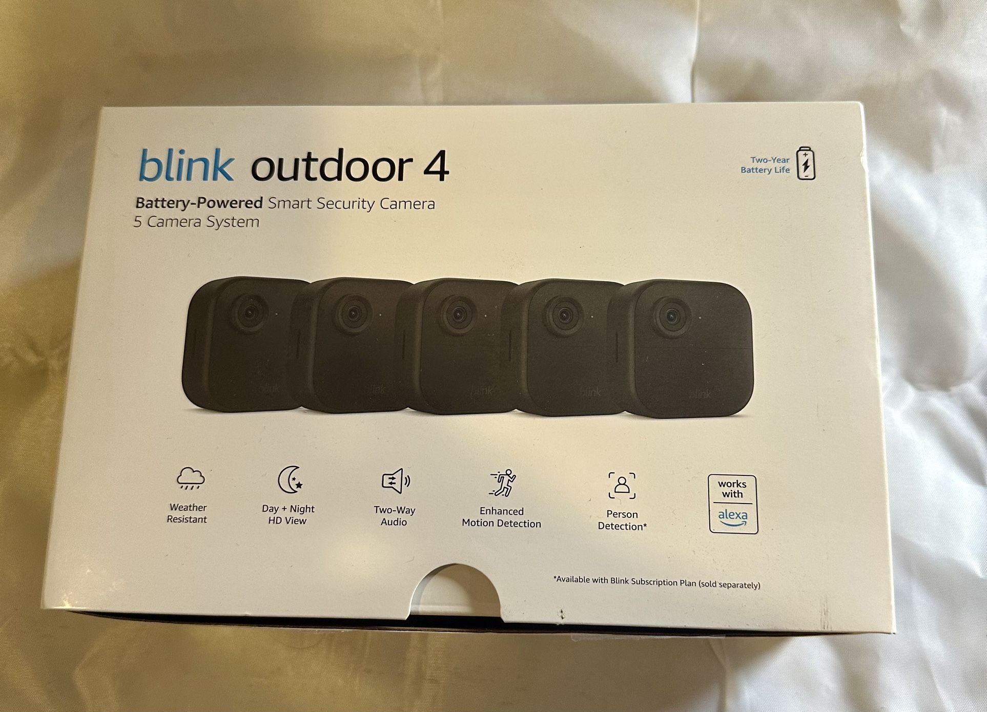 Blink Outdoor 4 β 5 Camera Security System (Open Box, Never Used) β $200