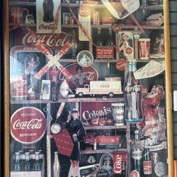 Framed Coca-Cola Puzzle Piece $1,200