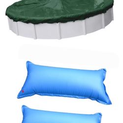 Swimming Pool cover and cleaning pillows