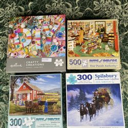 $3 Puzzles 300 & 500 Larger Pieces Complete 