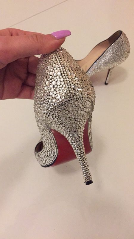 Christian Louboutin - Louis Strass Suede Calf Crystal Sneakers for Sale in  Richmond, TX - OfferUp