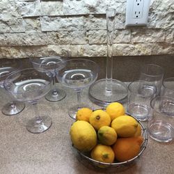 Crate and Barrel acrylic ?  4 margarita glasses and 4 old fashion acrylic glasses