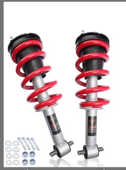 2" Lifted Leveling Struts for 2014-2018 Silverado 1500 Sierra 1500 2WD/4WD, PreLoaded Coil Spring, Eliminate Factory Rake, Bolt-On Installation, Smoot