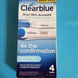 Clearblue Pregnancy Test Combo Pack, 4ct - Digital with Smart Countdown & Rapid Detection - Value Pack

