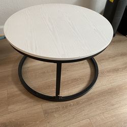 White Round Coffee Table