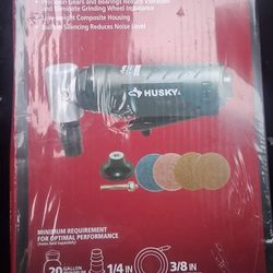 BRAND NEW Husky 1/4” Angle Die Grinder w/Accessory Kit