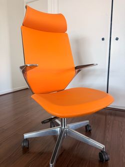 Orange High-Back Executive Office Chair