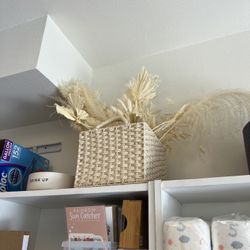 Basket And Dried Florals / Flowers