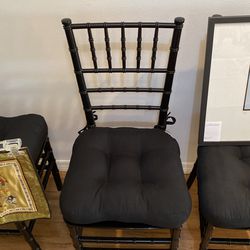 Faux Bamboo Chairs In Black