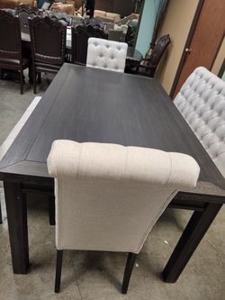 Kitchen table with high back bench discount