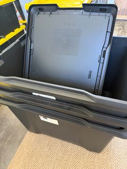 Wheeled Storage Bins with Lids and Pull Handles