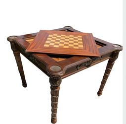 Traditional style large game table mahjong backgammin square table