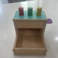 lovevery wooden peg drop