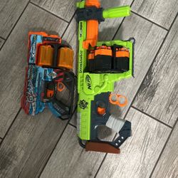 Xshot and a Nerf Zombie Strike