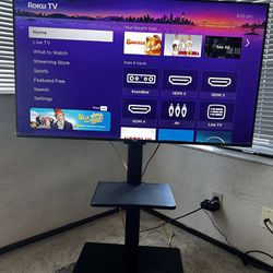 50 inch Roku Smart TV - 4K with TV Stand