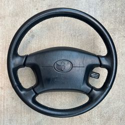 1(contact info removed) Toyota 4Runner Leather Steering Wheel With Cruise OEM Black