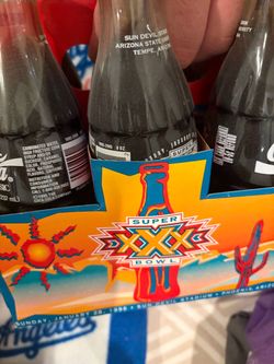Super Bowl 30 coke bottles