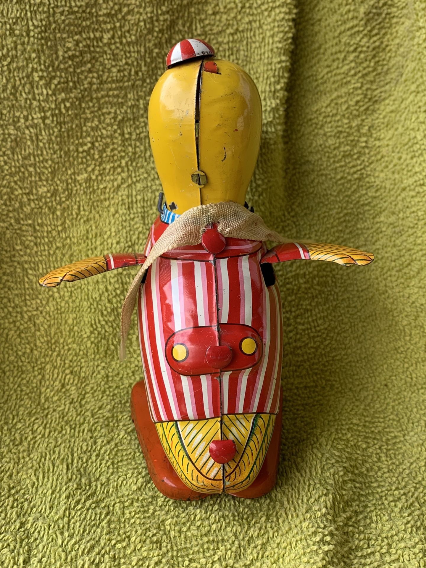 Rare 1940s Daito Tin Litho Friction Toy Duck Japan Nice Bright Colors