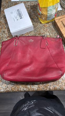 Red coach bag