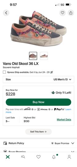 Vans souvenir size 13 brand new