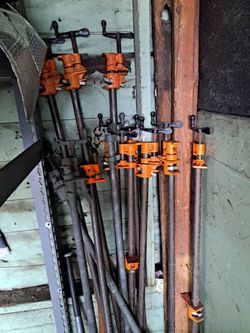 Pipe clamps wood work