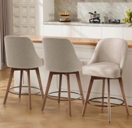 Set of 3 swivel counter chairs- new in box!