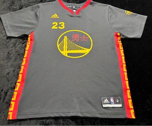 Boy Medium Golden State Warriors Draymond Green Chinese New Year Sleeved Jersey