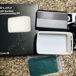 New VIJIM LED suction livestreaming kit with Extra VL100C Pocket Light