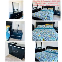 King size Italian Bedroom Set - $850/OBO