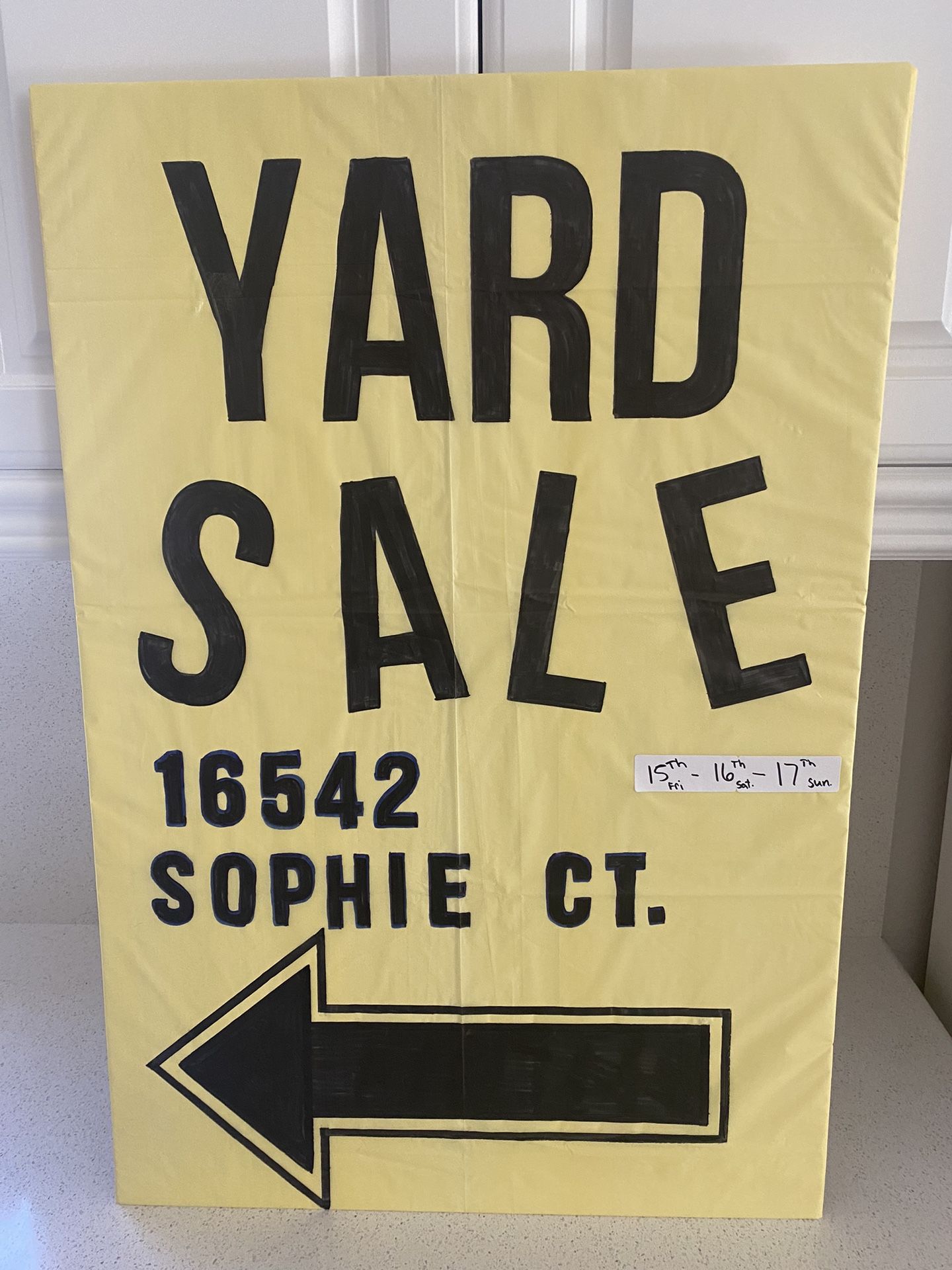 HUGE YARD SALE!!!   Fri 15th - Thur 16th - Sat 17th