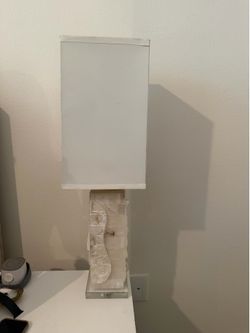 Crystal Lamp with White Lamp Shade