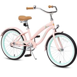 New in box ACEGER Girls Beach Cruiser Bike for Kids 5-13 Years Old 20” with kickstand 
