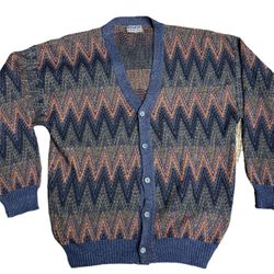 Jantzen Cardigan Men’s Size XL Vintage 100% Acrylic Aztec Southwestern Print 