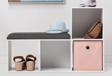 Cube Bookshelf with Bench