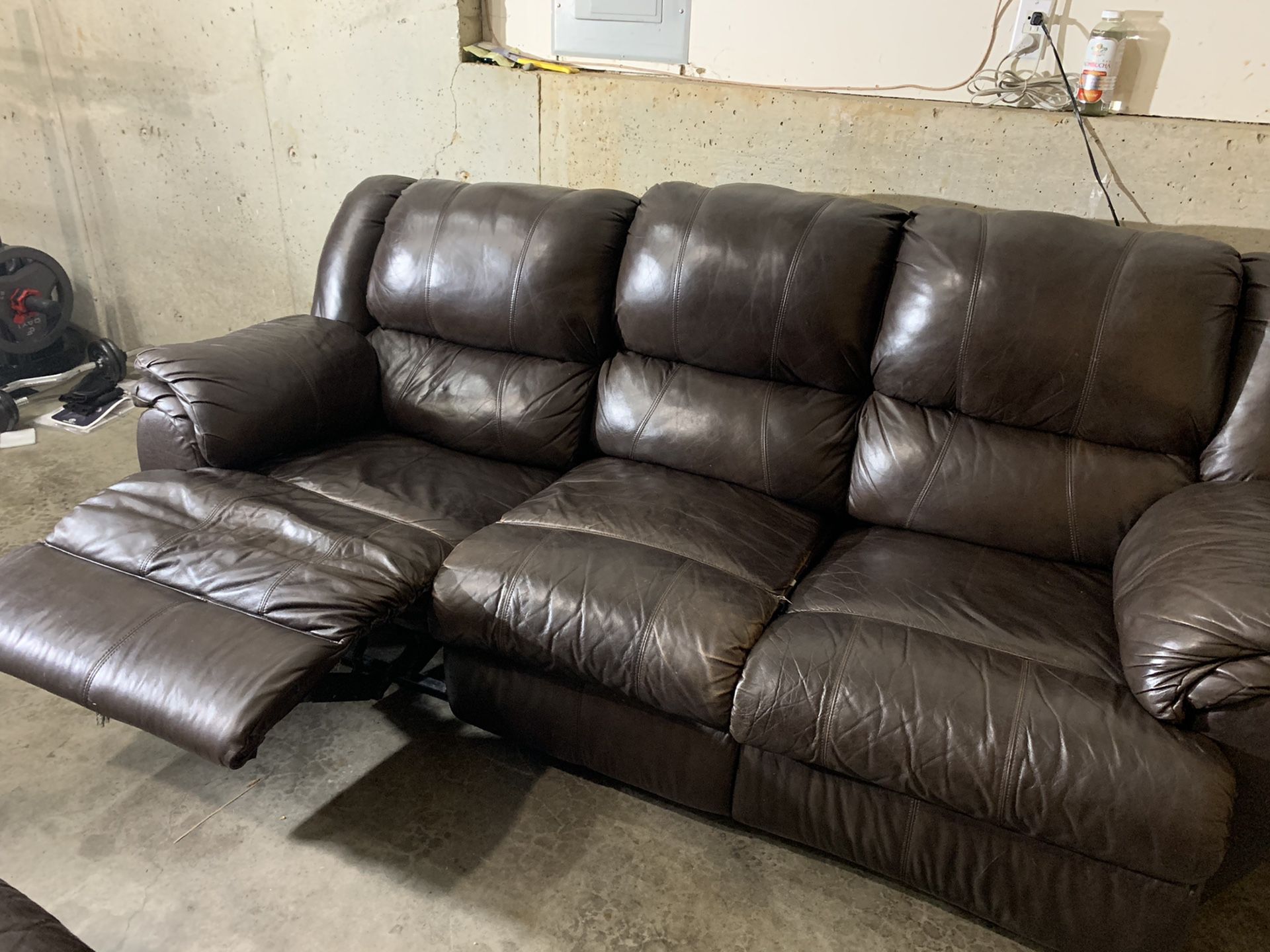 Reclining Leather sofa and love seat set