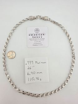 Platinum pt.999 26" custom necklace