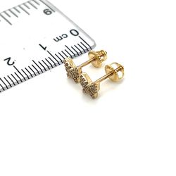 10kt Gold Diamond Small Butterfly Earrings 0.95grams .15ctw 153668 3