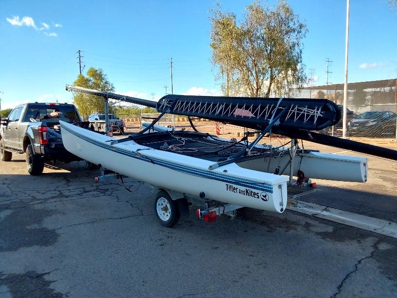 18 Ft Hobie Cat Catamaran Sailboat