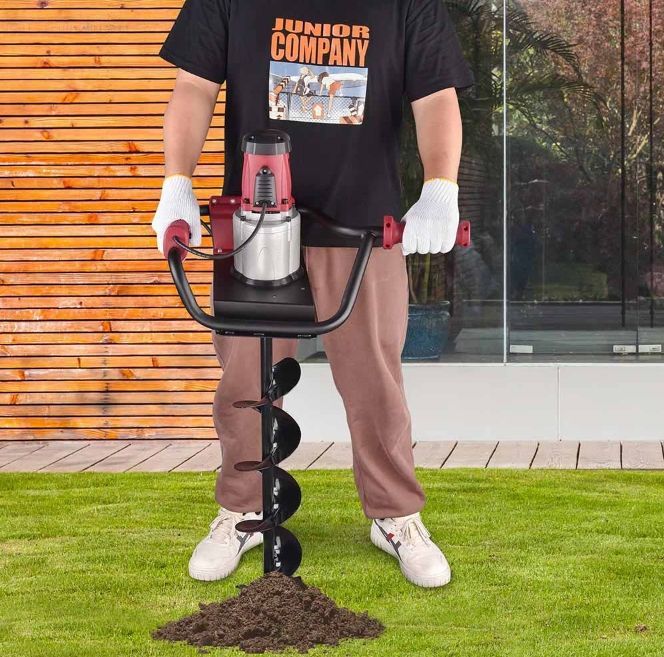 Brand New Electric Post Hole Digger with 6" Earth Auger Bit Set 1500W 2HP - Handyman Tools - Remodeling Needs - Independence Day Sale