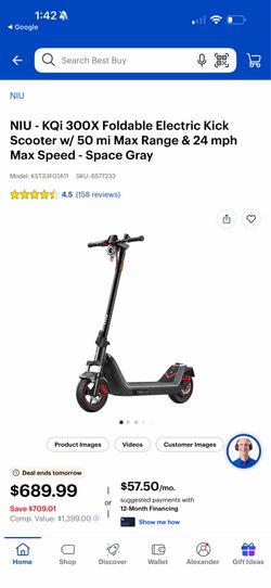 Niu electric scooter
