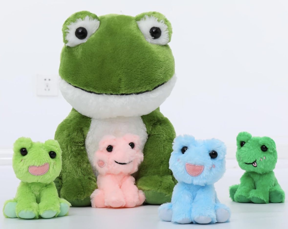 Large Frog Stuffed Animal w/ Babies