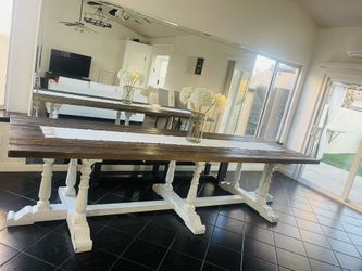 Farmhouse Style Dining Table 