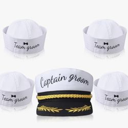Wedding Groom Hat and Team Groom Sailor Hats