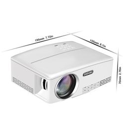 LED Video Projector HD 1080P and 150” Outdoor/Indoor Screen with PVC Frame